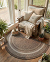 Terrace Fringe Collection Area Rug - Veranda (Brown) Hearth Brown  lifestyle 60