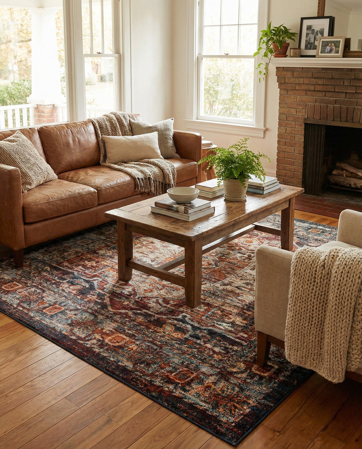 Savannah Soiree Collection Area Rug -  Everglade (Multi) Square Multi  lifestyle 96
