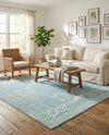 Dover Terrace Collection Area Rug -  Lagoon (Aqua) Square Aqua  lifestyle 67