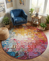 Urban Terrace Collection Area Rug -  Terrace Round Multi  lifestyle 51