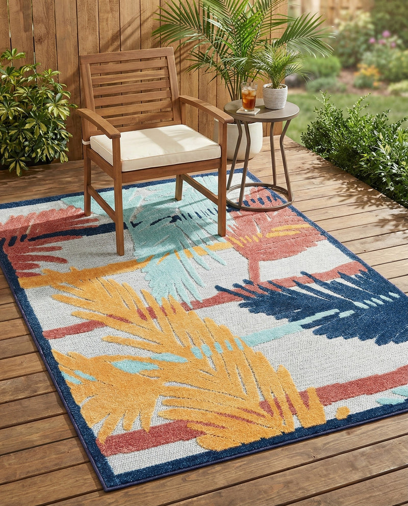 Caribbean Terrace Collection Area Rug - Antigua Rectangle Gray  lifestyle 27