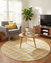 Urban Oasis Rugs Collection Area Rug -  Highrise (Yellow) Round Yellow  lifestyle 50
