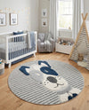 Wonder Tykes Collection Area Rug -  Magicgrove Round Blue and Gray  lifestyle 51