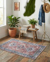 Laguna Sands Collection Area Rug -  Venice Rectangle Rust Red  lifestyle 60