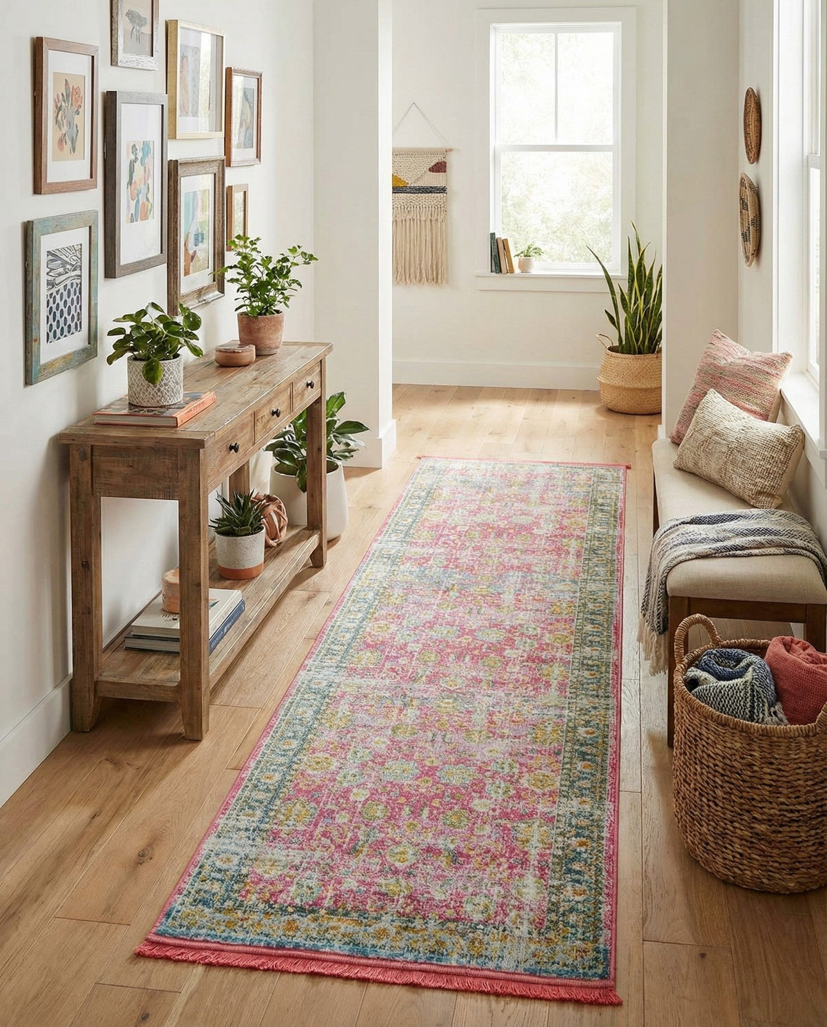 Arcadia Rugs Collection Area Rug -  Shangri-La Runner Pink  lifestyle 94