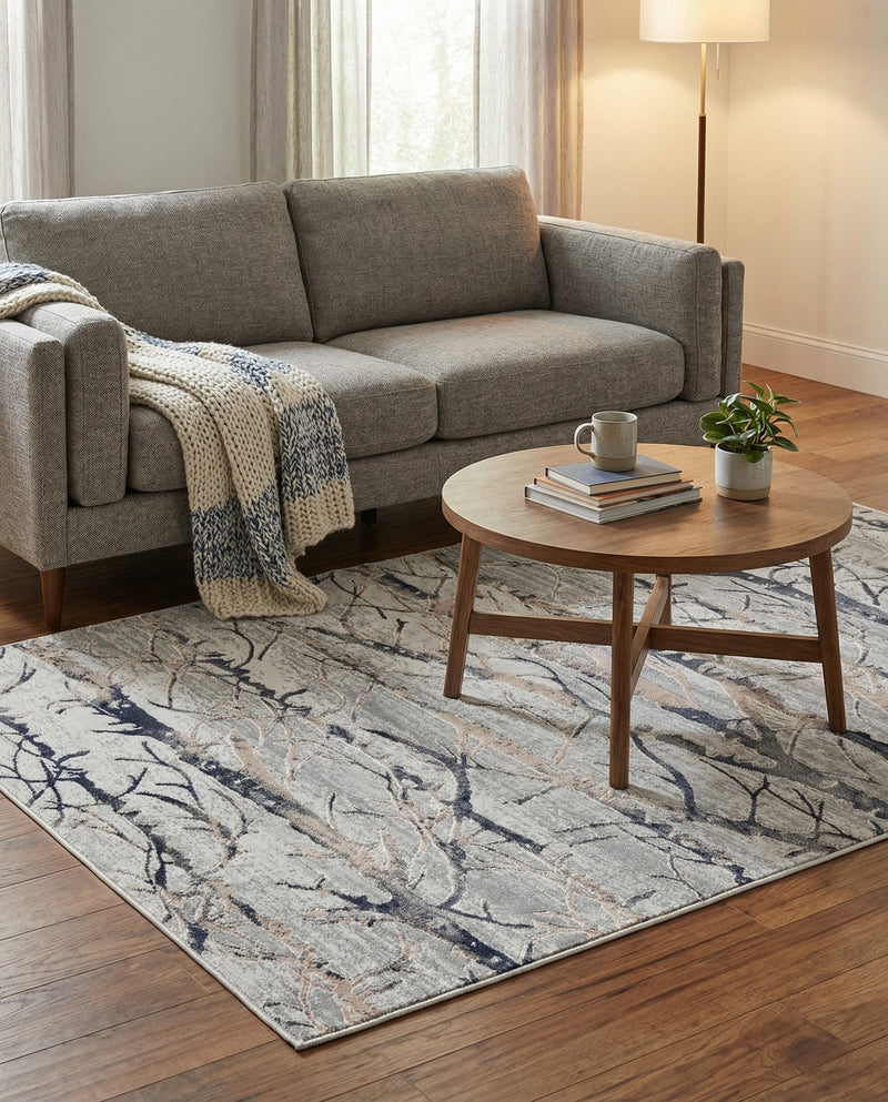 Bloomsbury Elegance Collection Area Rug -  Soho Rectangle Gray  lifestyle 31