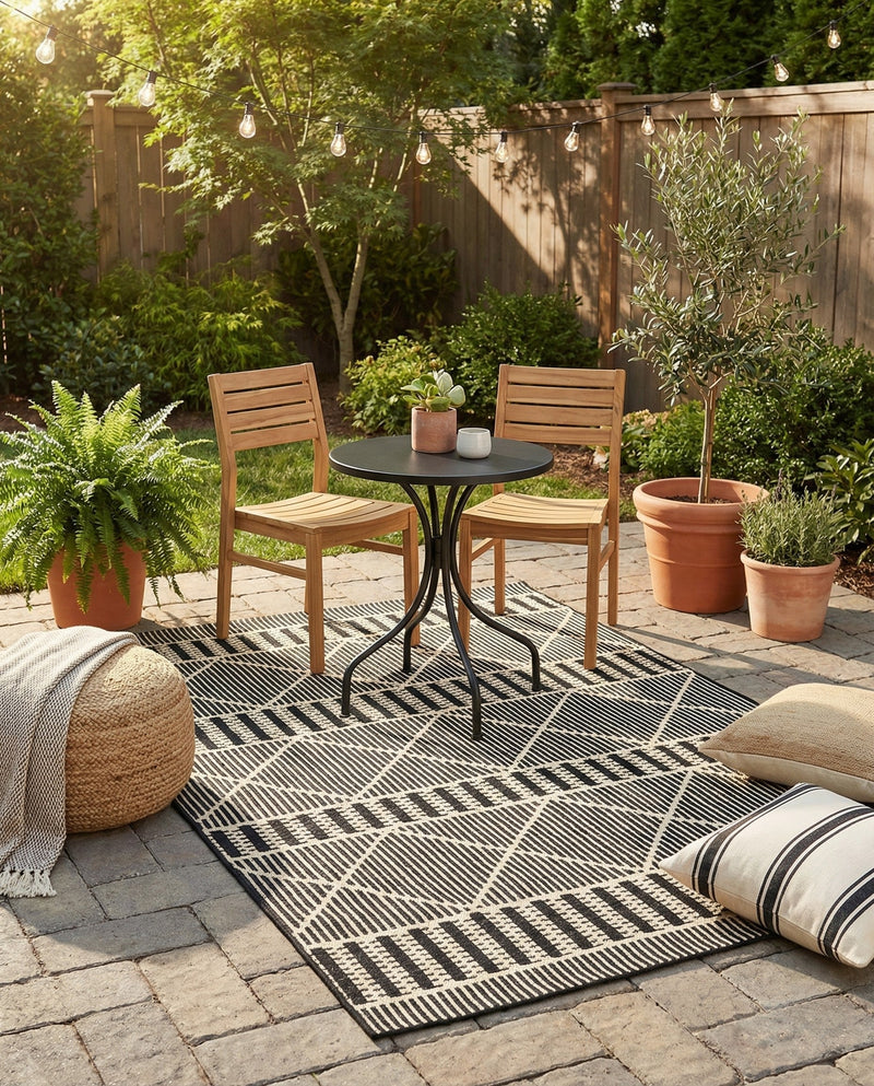 Savannah Pergola Collection Area Rug -  Glade Rectangle Black  lifestyle 27