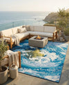 Urban Terrace Collection Area Rug -  Pergola Rectangle Blue  lifestyle 23
