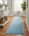 Trellis Mosaic Collection Area Rug -  Pergolatown (Light Blue) Runner Light Blue  lifestyle 41