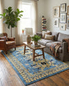 Tabriz Tapestries Collection Area Rug - Azerbaijan (Light Blue) Rectangle Light Blue  lifestyle 18