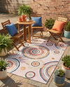 Seaside Blooms Collection Area Rug -  Eden Rectangle Pink  lifestyle 76