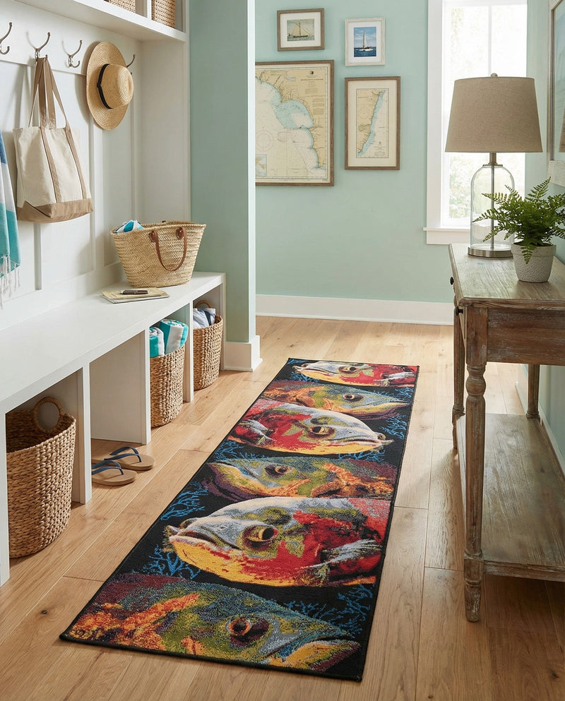 Seaside Haven Rugs Collection Area Rug -  Harbor Runner Multi  lifestyle 77