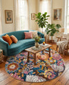 Meadow Breeze Collection Area Rug -  Daffodil Oval Multi  lifestyle 61