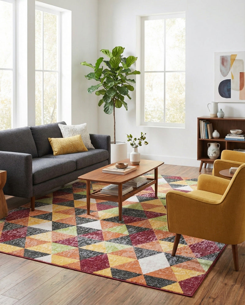 Seville Elegance Collection Area Rug -  Malaga Rectangle Multi  lifestyle 26