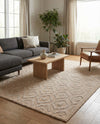 Garden Lattice Charm Collection Area Rug - Arbor (Beige) Rectangle Beige  lifestyle 12