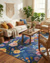 Meadow Breeze Collection Area Rug -  Petal Rectangle Blue  lifestyle 42