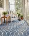 Savannah Pergola Collection Area Rug -  Pavilion (Blue) Rectangle Blue  lifestyle 5