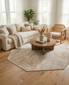 Luminara Sands Collection Area Rug - Elysium (Sand) Octagon Sand  lifestyle 78