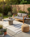Urban Terrace Collection Area Rug -  Brooklyn Rectangle White and Black  lifestyle 28
