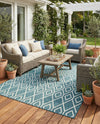 Urban Oasis Rugs Collection Area Rug -  Boulevard (Teal) Rectangle Teal  lifestyle 14