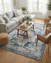 Riviera Elegance Collection Area Rug -  Menton (Blue) Rectangle Blue  lifestyle 25