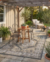 Patio Heritage Collection Area Rug -  Augusta (Charcoal) Rectangle Charcoal  lifestyle 17