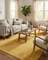 Trellis Mosaic Collection Area Rug - Arborville (Yellow) Rectangle Yellow  lifestyle 10