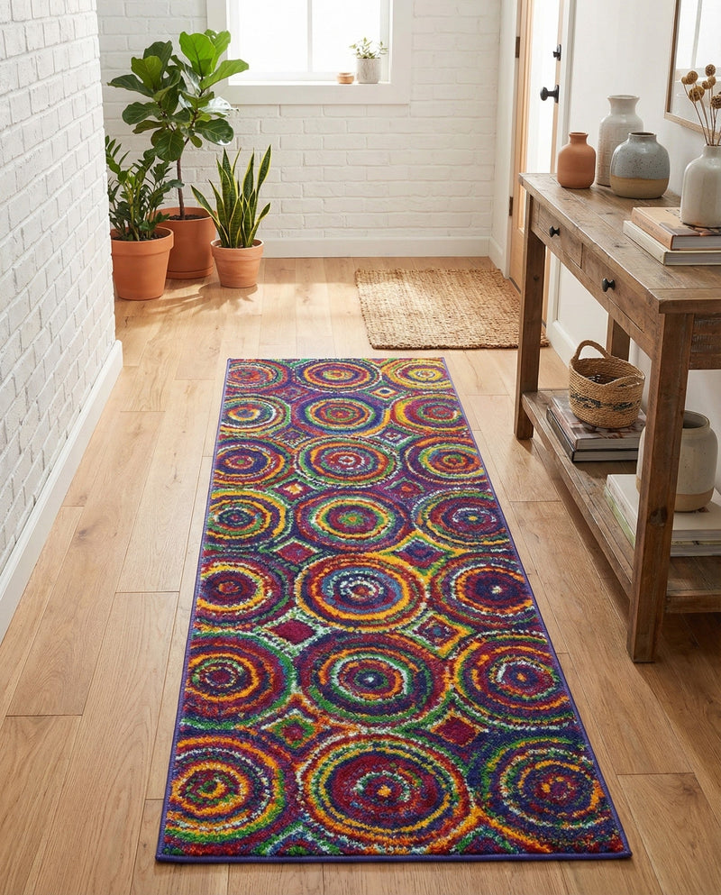 Caribbean Cove Collection Area Rug -  Vincent Runner Multi  lifestyle 35