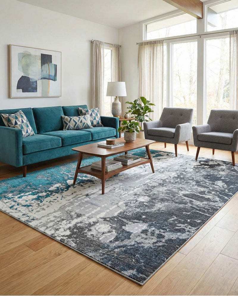 Seville Elegance Collection Area Rug -  Granada Rectangle Gray  lifestyle 3