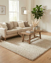 Cozy Comfort Shag Collection Area Rug - Haven (Oatmeal Beige) Rectangle Oatmeal Beige  lifestyle 19