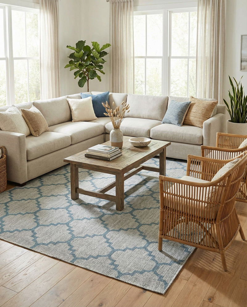 Savannah Pergola Collection Area Rug - Arbor (Gray) Rectangle Gray  lifestyle 12