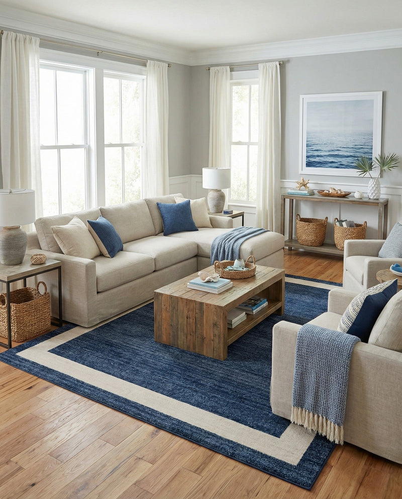 Studio Haven Collection Area Rug -  Alcove (Navy Blue) Rectangle Navy Blue  lifestyle 13