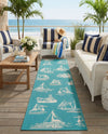 Seaside Haven Rugs Collection Area Rug -  Beachcomber Runner Teal  lifestyle 51