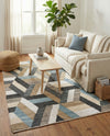 Thar Cotton Collection Area Rug -  Cochin Rectangle Blue  lifestyle 11