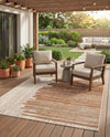 Urban Terrace Collection Area Rug -  Balcony Square Beige Brown  lifestyle 55