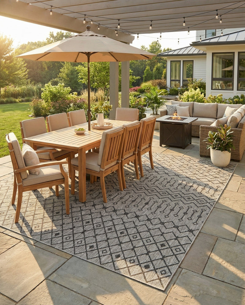 Savannah Pergola Collection Area Rug -  Pergola (Gray) Rectangle Gray  lifestyle 28