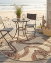 Seaside Haven Rugs Collection Area Rug -  Dunes Round Beige  lifestyle 54