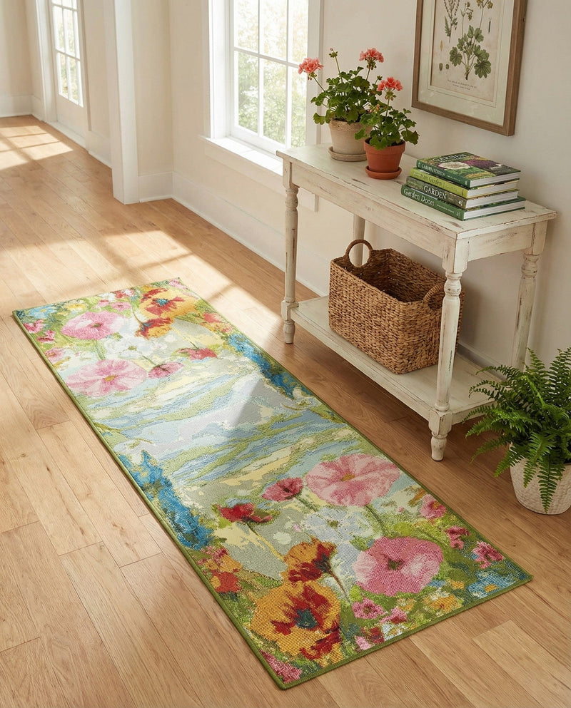Seaside Blooms Collection Area Rug -  Amalfi Runner Multi  lifestyle 67