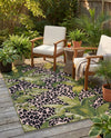 Seaside Blooms Collection Area Rug -  Lotus Rectangle Green  lifestyle 27