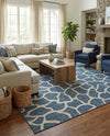 Savannah Escape Collection Area Rug -  Rainforest Rectangle Blue  lifestyle 9