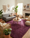 Plush Oasis Collection Area Rug - Serenity (Eggplant Purple) Rectangle Eggplant Purple  lifestyle 6