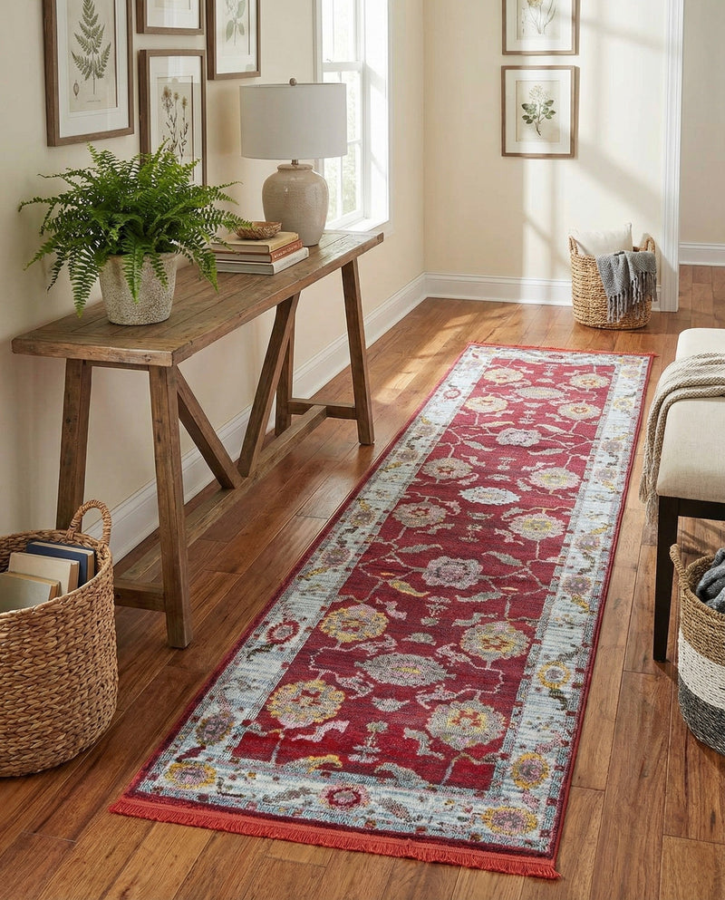 Arcadia Rugs Collection Area Rug - Eden (Red) Runner Red  lifestyle 73