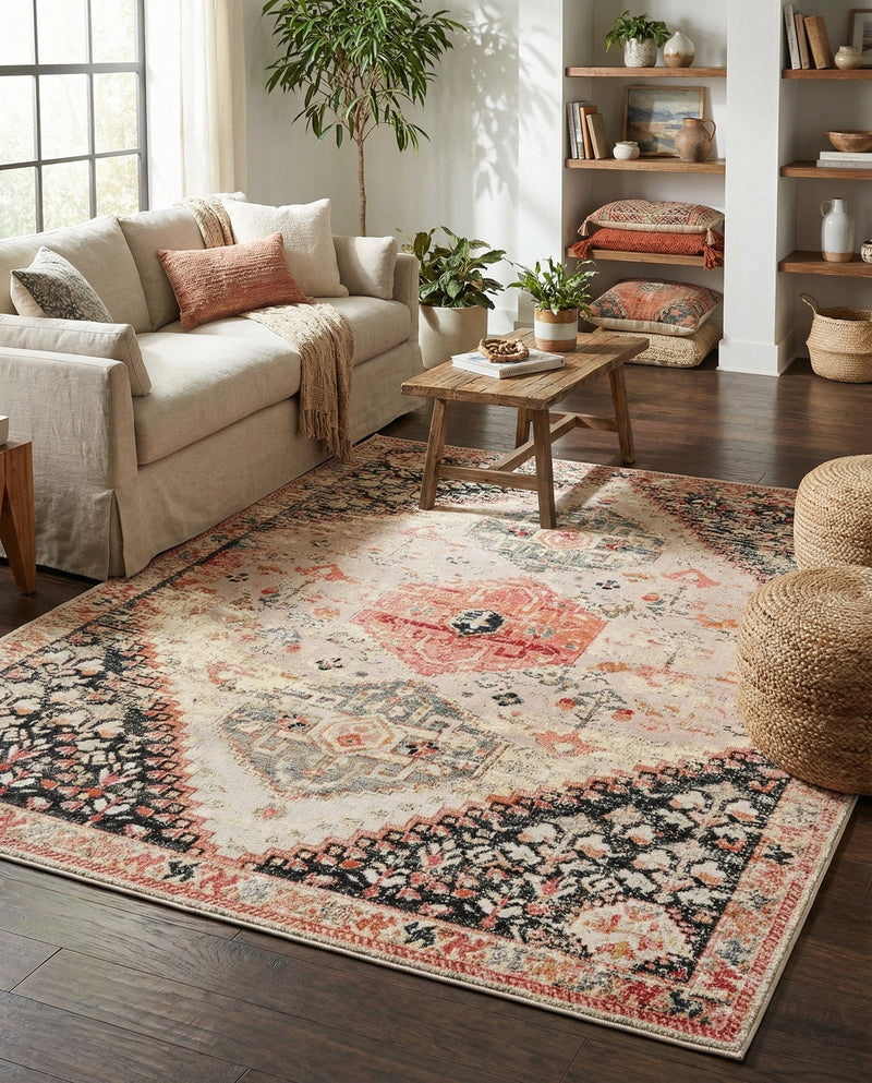 Patio Heritage Collection Area Rug -  Meadow Rectangle Multi  lifestyle 26