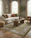Persian Elegance Collection Area Rug -  Kerman (Green) Rectangle Green  lifestyle 17