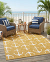 Seaside Haven Rugs Collection Area Rug - Sapphire (Yellow) Rectangle Yellow  lifestyle 9
