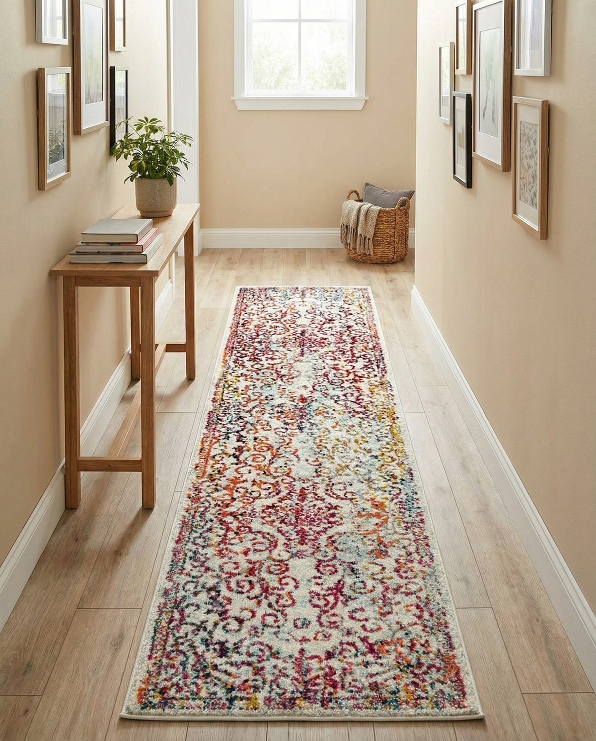 Brighton Terrace Collection Area Rug -  Saltdean Runner Ivory  lifestyle 111