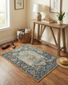 Patio Heritage Collection Area Rug -  Haven Rectangle Blue  lifestyle 7