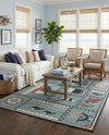 Seaside Haven Rugs Collection Area Rug -  Anchorage Rectangle Blue  lifestyle 17