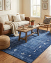 Zagros Shades Collection Area Rug -  Yasuj Rectangle Navy Blue  lifestyle 30