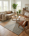Desert Weave Jute Collection Area Rug -  Mojave Square Multi  lifestyle 49